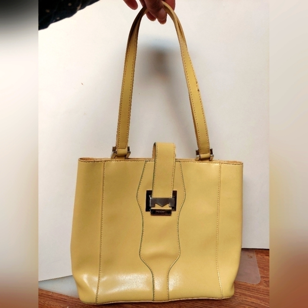 90s Mondani New York Citrus-coloured Tote Shoulder Bag